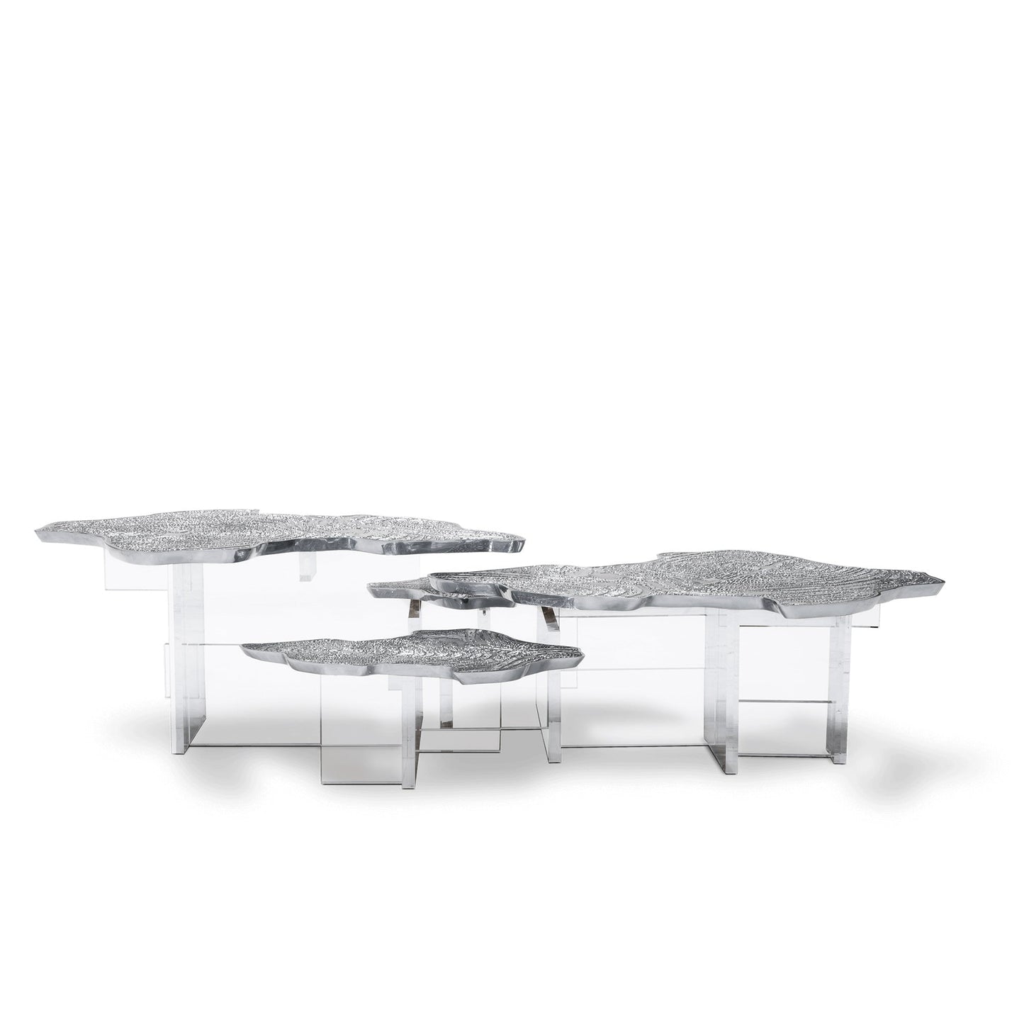 Monet - Low Metal/Wood coffee table by Boca Do Lobo #Silver