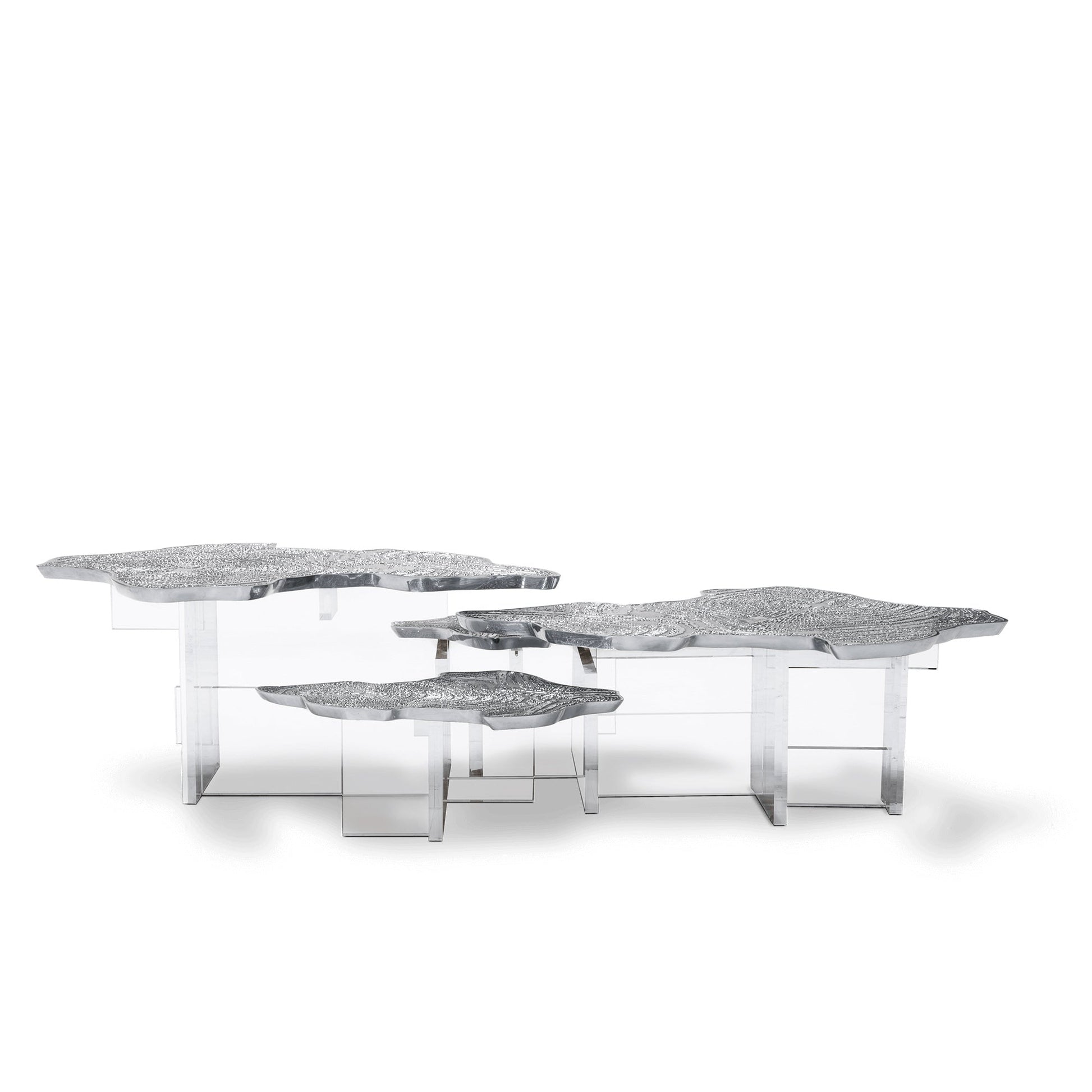 Monet - Low Metal/Wood coffee table by Boca Do Lobo #Silver