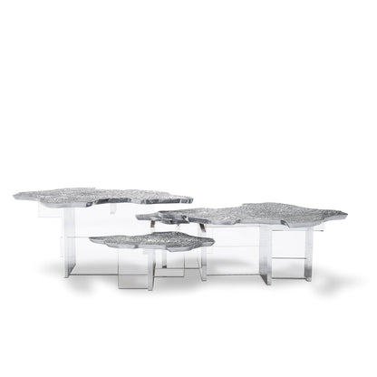 Monet - Low Metal/Wood coffee table by Boca Do Lobo #Silver