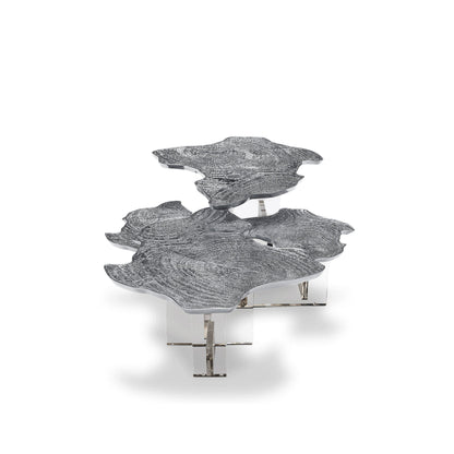Monet - Low Metal/Wood coffee table by Boca Do Lobo #Silver