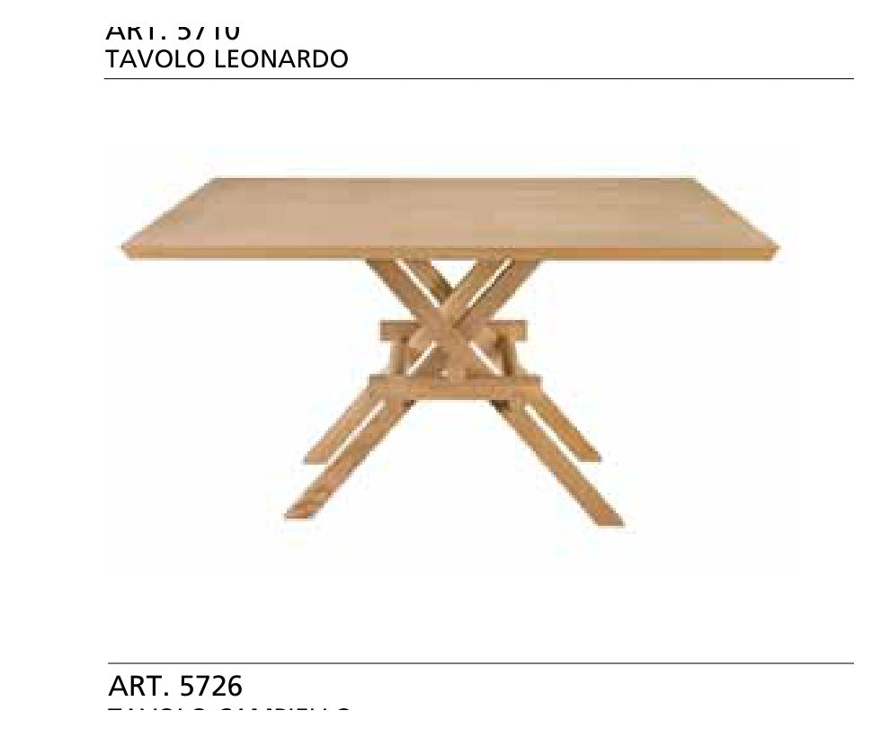 Morelato LEONARDO 5710 유리 정사각 식탁