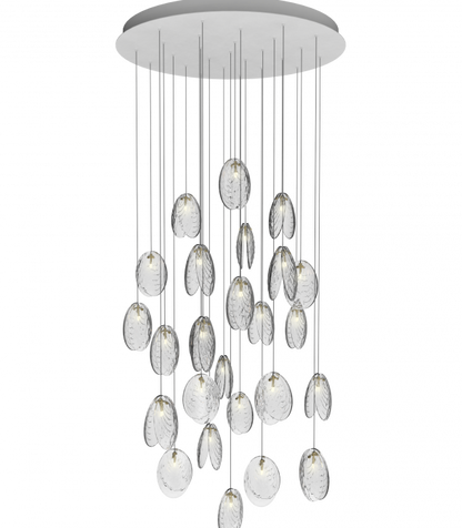 MUSSELS ROUND 26 - LED crystal pendant lamp by bomma