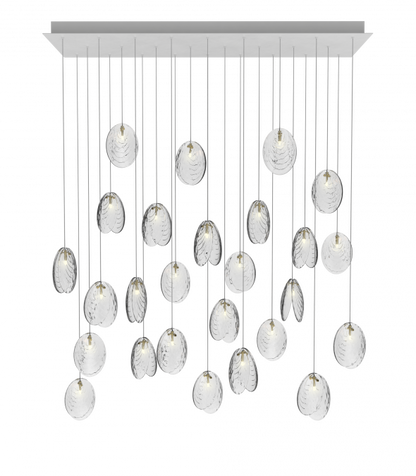 MUSSELS RECTANGULAR 26 - LED crystal pendant lamp by bomma