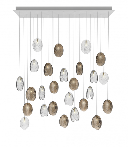 MUSSELS RECTANGULAR 26 - LED crystal pendant lamp by bomma