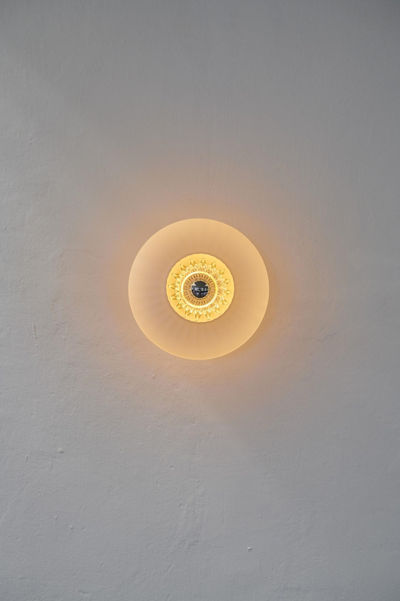 Design By Us New Wave Optic Wall Lamp Opal Glass