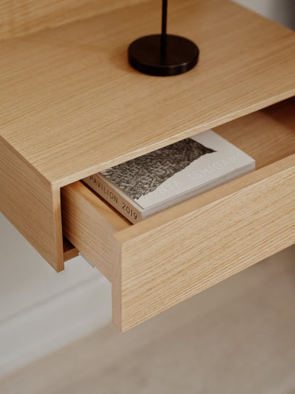 Tana wall mounted nightstand, oak