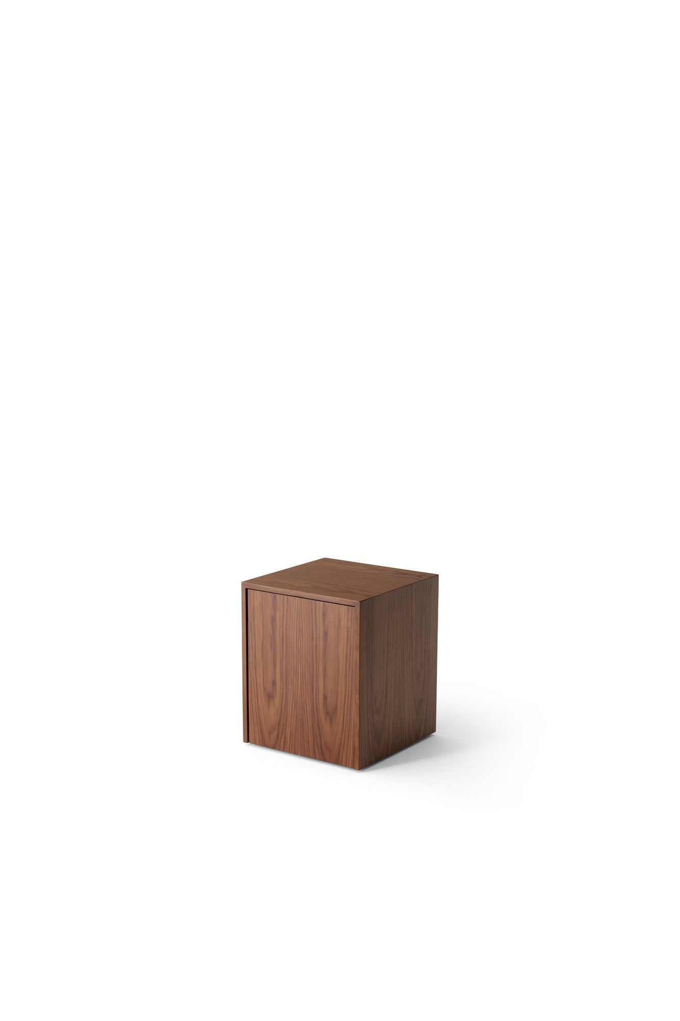 Mass side table with drawer, walnut