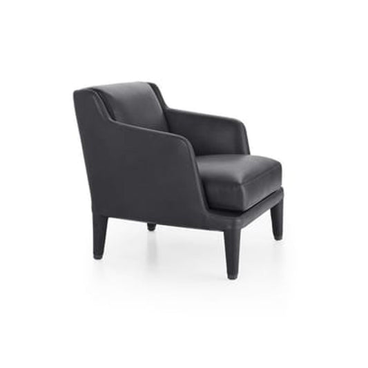 NIDUS - Leather armchair with armrests