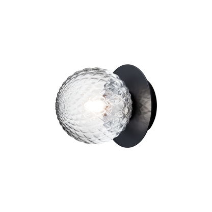 Liila 1 Wall/ Ceiling Light Small by Nuura #Black / Clear