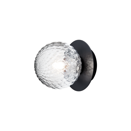 Liila 1 Wall/ Ceiling Light Small by Nuura #Black / Clear