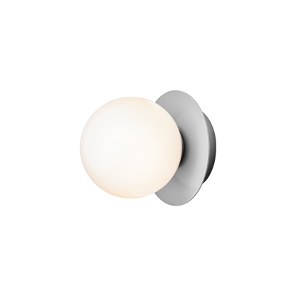 Liila 1 Wall/ Ceiling Light Small by Nuura #Silver / Opal