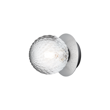 Liila 1 Wall/ Ceiling Light Small by Nuura #Silver / Clear