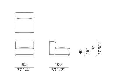 OBLONG PLUS - Central Open End module drawing