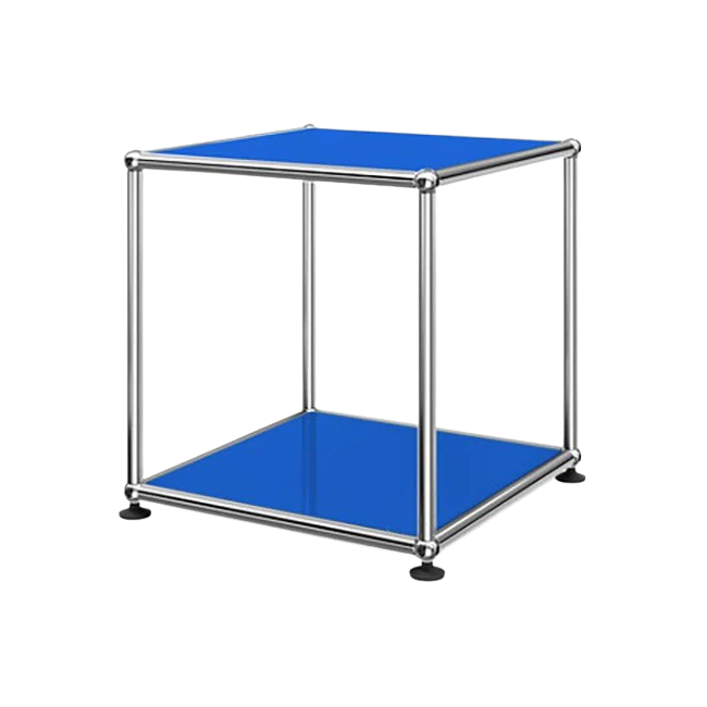 1x1 Metal Side Table [W350XD350XH350] by Usm #Gentian Blue [RAL 5010]