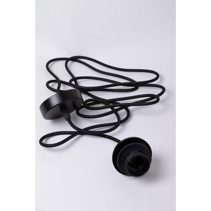 Edgeform E27 Cable Set for Pendant With Rosette 300 cm Black