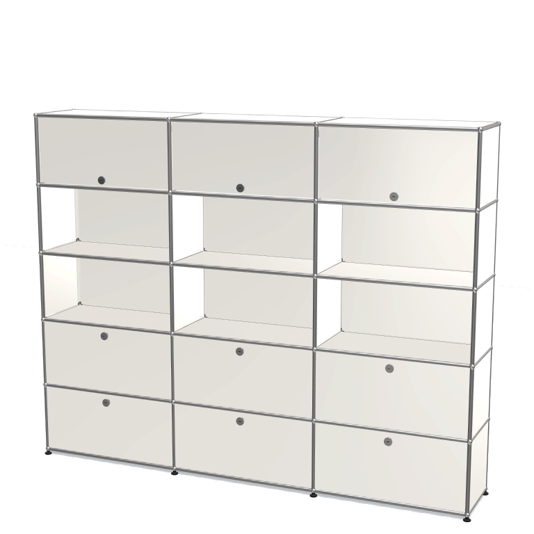 3x5 Module System (6 Lower Doors & 3 Upper Flip Doors) [W(750+750+750)XD350xH(350+350+350+350+350)]