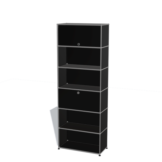 1x6 Module Shelving System (1 Dropdown Door & 1 Flip Door) [W750XD350XH(350+350+350+350+350+350)]