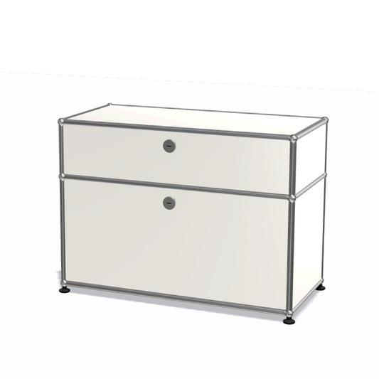 1x2 Module Sideboard (Lower 1 Drop-Down Door & Upper 1 Door with Box) [W750XD350XH(350+175)]
