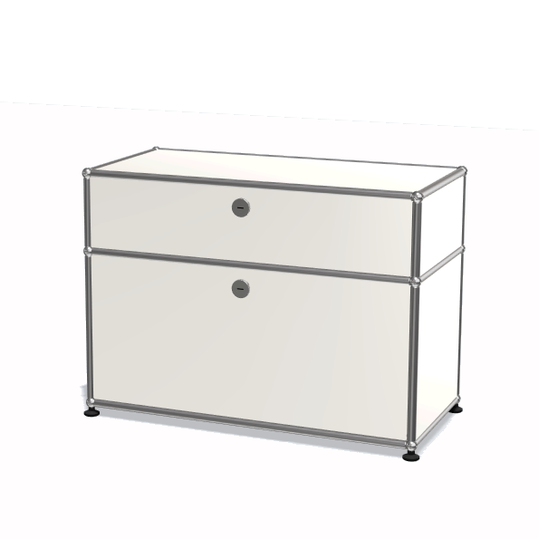 1x2 Module Sideboard (Lower 1 Drop-Down Door & Upper 1 Door with Box) [W750XD350XH(350+175)]
