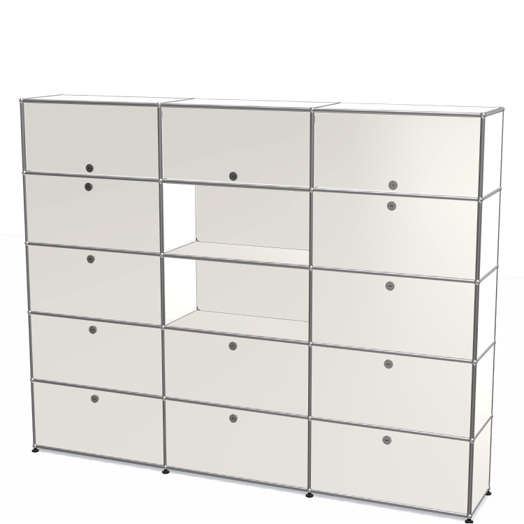 3x5 Module System (10 Lower Doors & 3 Upper Flip Doors) [W(750+750+750)XD350xH(350+350+350+350+350)]