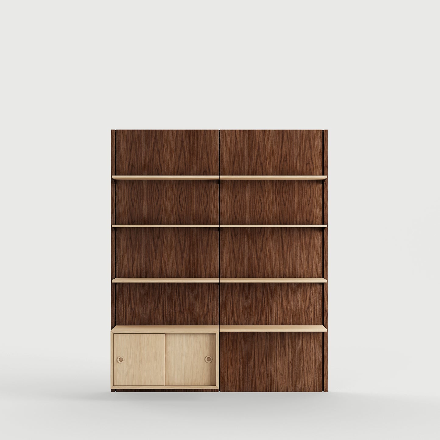 Panel System 2A - Walnut / Oak Clear Oil