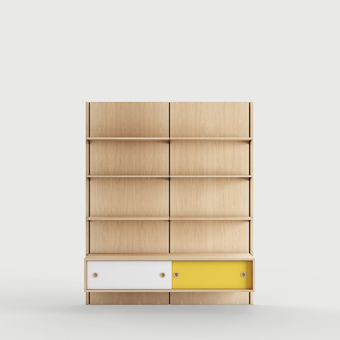 Panel System 2B - Oak Clear Oil / White / Yellow