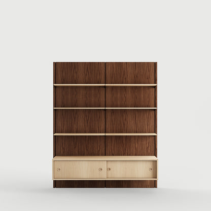 Panel System 2B - Walnut / Oak Clear Oil