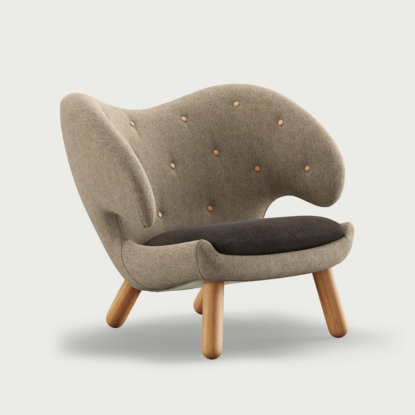 THE PELICAN CHAIR (With Buttons) (Upholstery Material - Hallingdal)