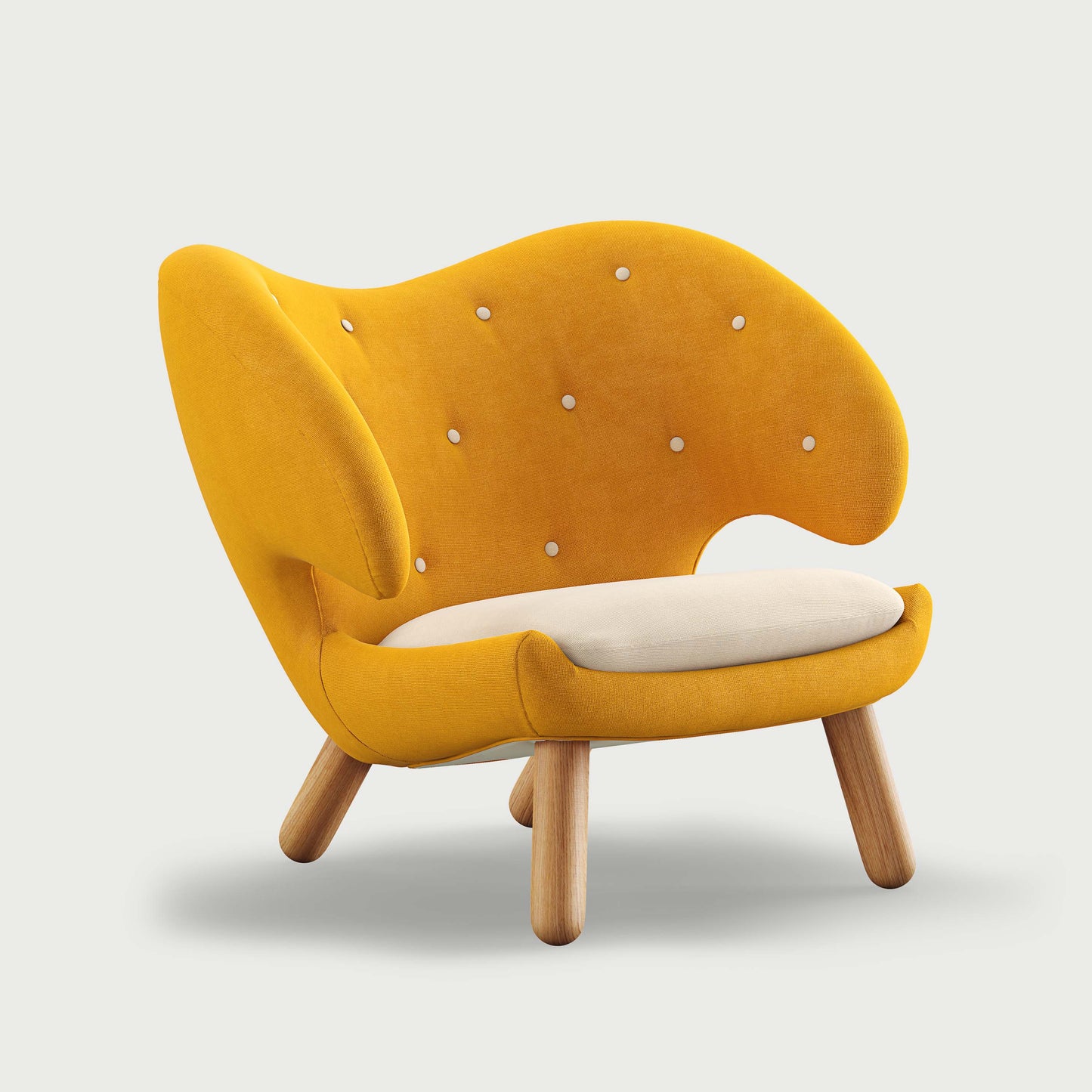 THE PELICAN CHAIR (With Buttons) (Upholstery Material - Hallingdal)