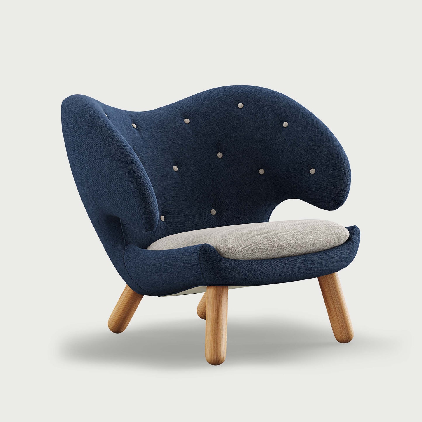 THE PELICAN CHAIR (With Buttons) (Upholstery Material - Hallingdal)