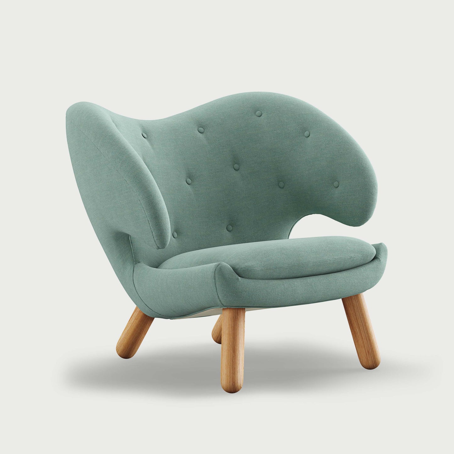 THE PELICAN CHAIR (With Buttons) (Upholstery Material - Watercolour)