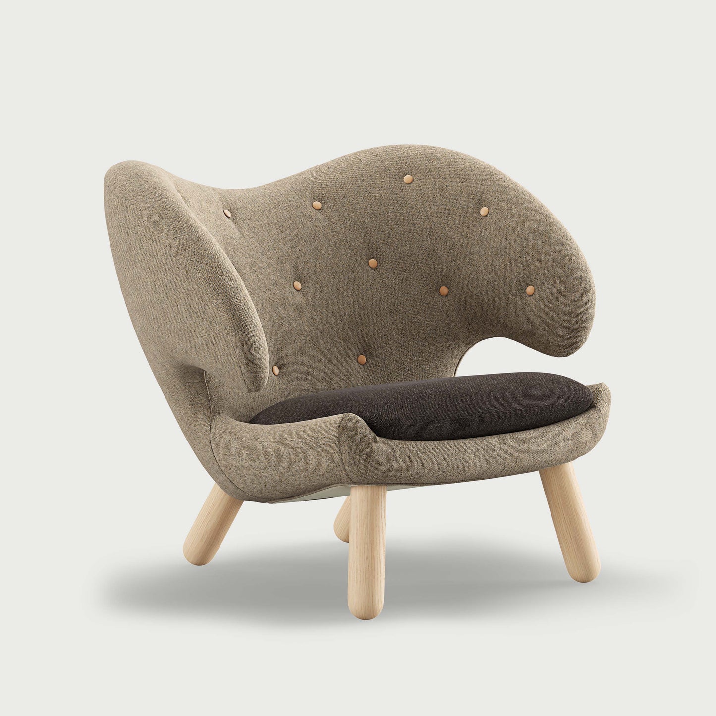THE PELICAN CHAIR (With Buttons) (Upholstery Material - Hallingdal)