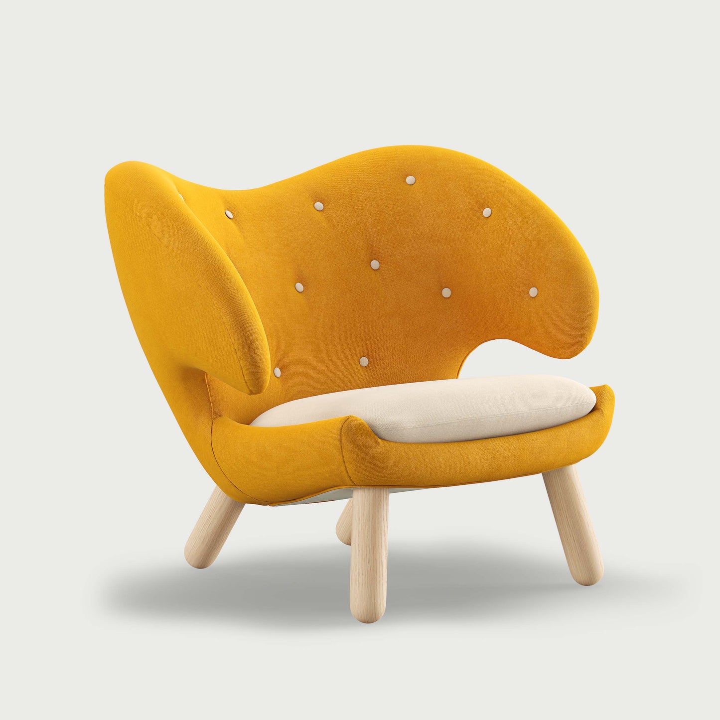 THE PELICAN CHAIR (With Buttons) (Upholstery Material - Hallingdal)