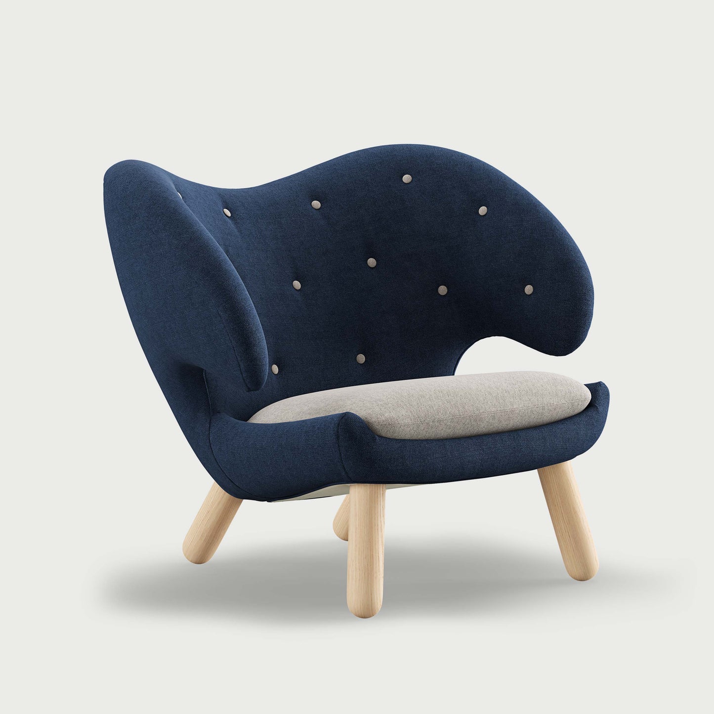 THE PELICAN CHAIR (With Buttons) (Upholstery Material - Hallingdal)