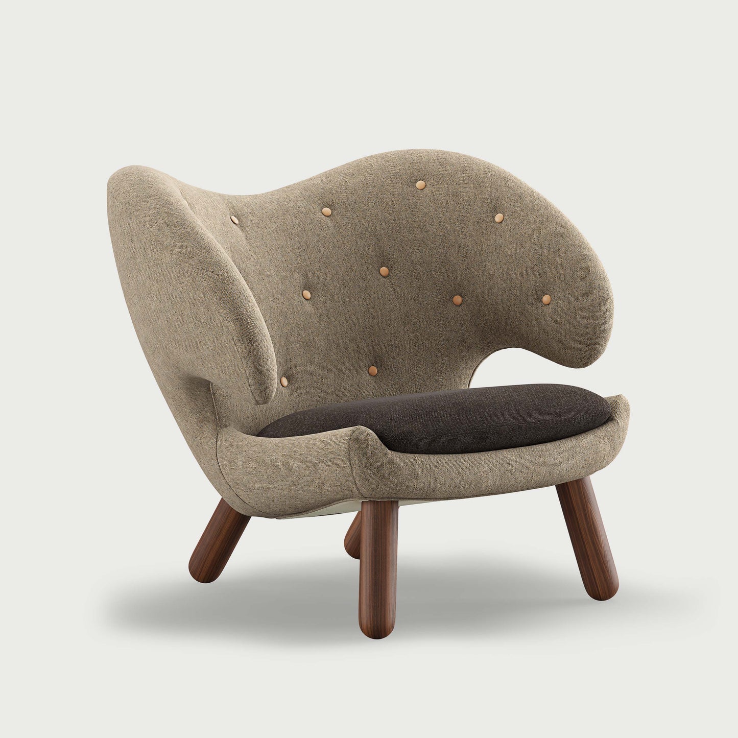 THE PELICAN CHAIR (With Buttons) (Upholstery Material - Hallingdal)