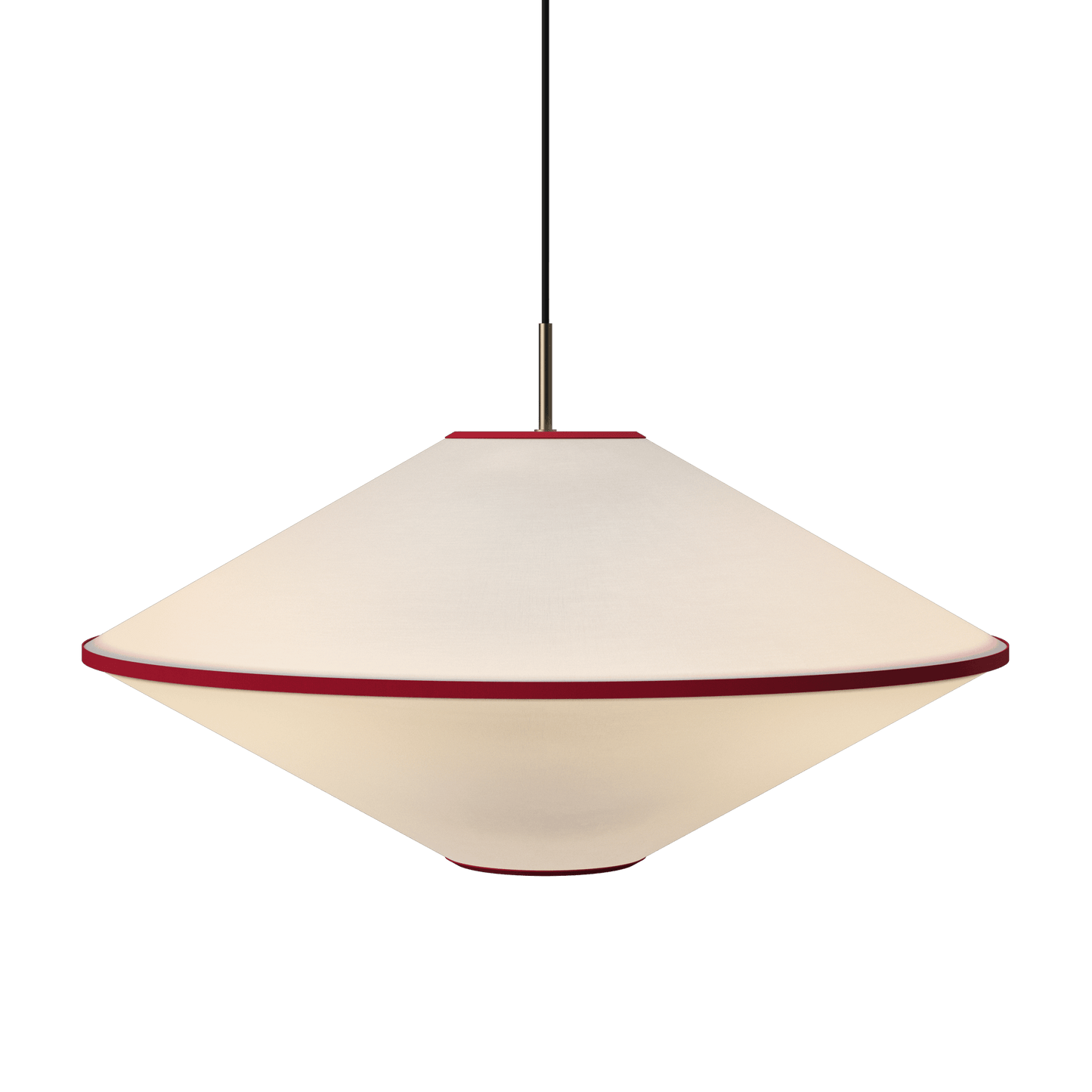Edgeform Tafta Pendant Ø65 Red/Off-White