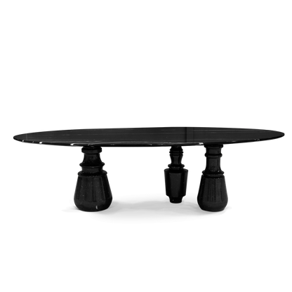 Pietra Oval Xl - Oval Nero Marquina Marble Dining Table by Boca Do Lobo