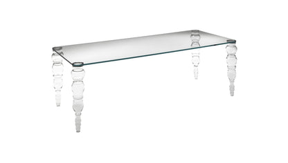 POST MODERN - Rectangular crystal table