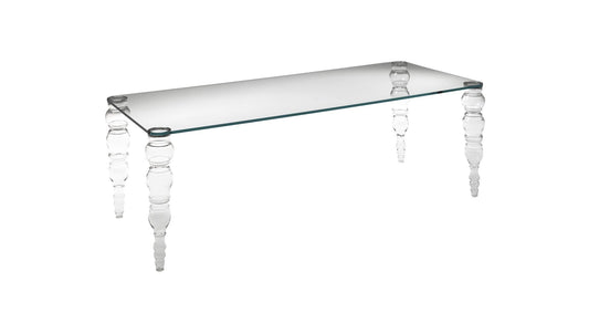 POST MODERN - Rectangular crystal table