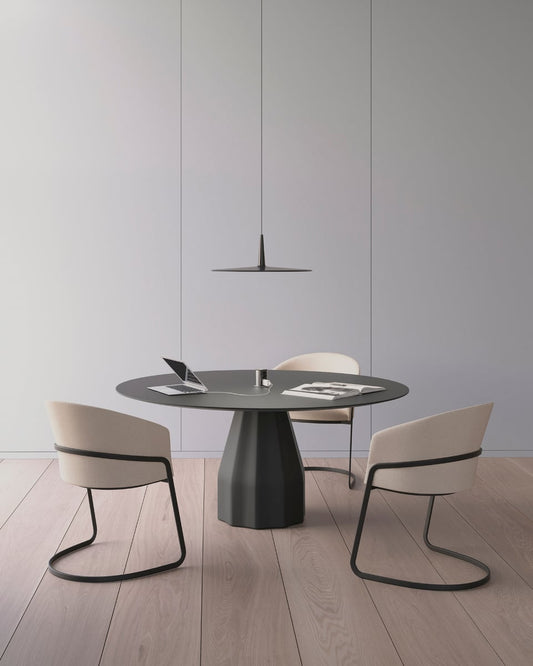 Burin table, 150 cm, black - black laminate