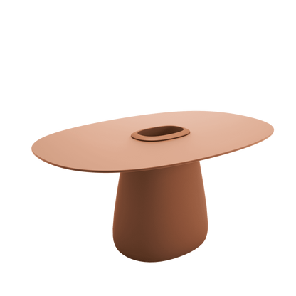 Cobble Table 160 Hpl Bucket by Qeeboo #Terracotta