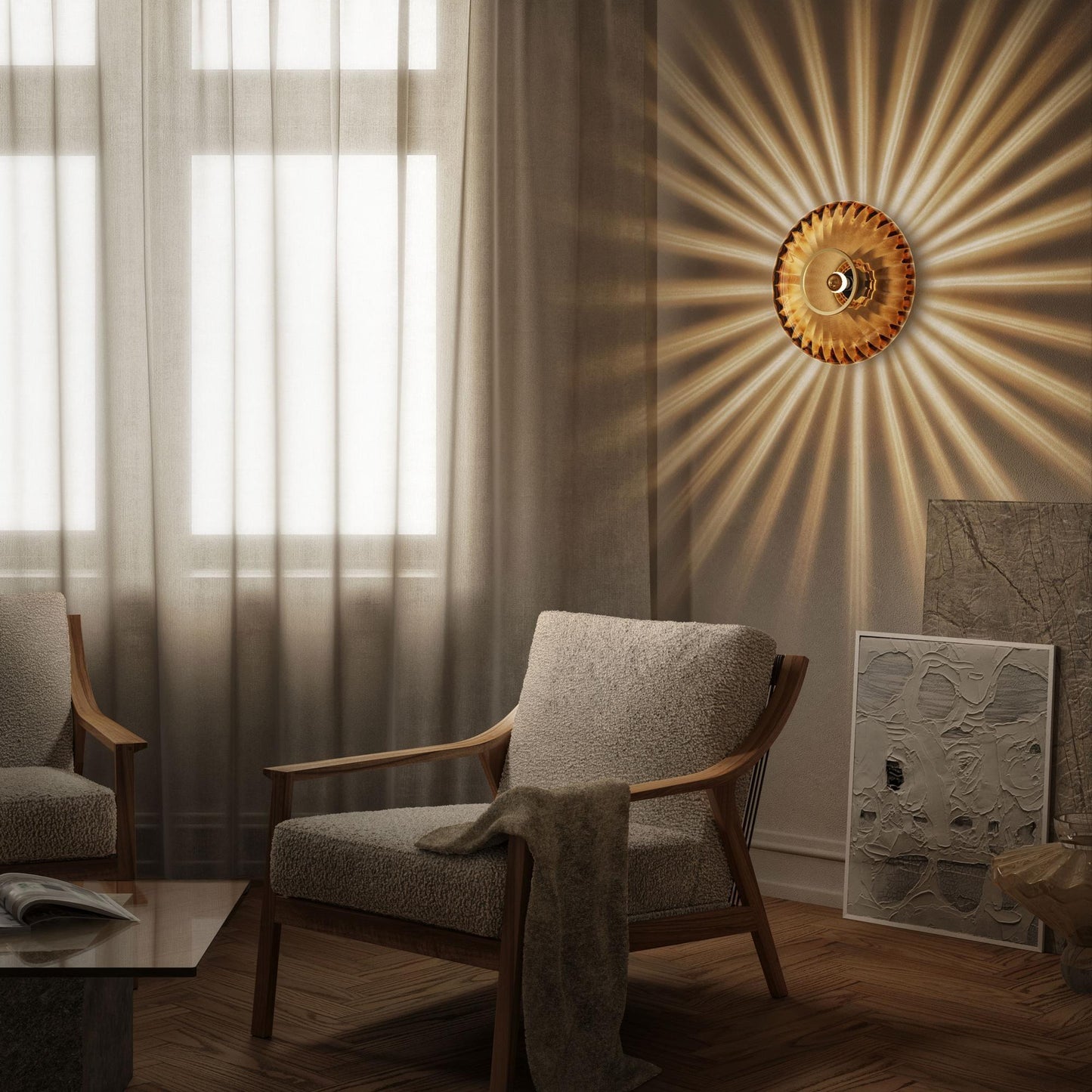 Edgeform Urc Wall Lamp 36 Amber
