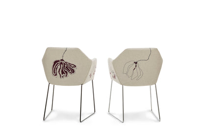 NEW YORK BY MARRAS Chair - Back view botanical motif