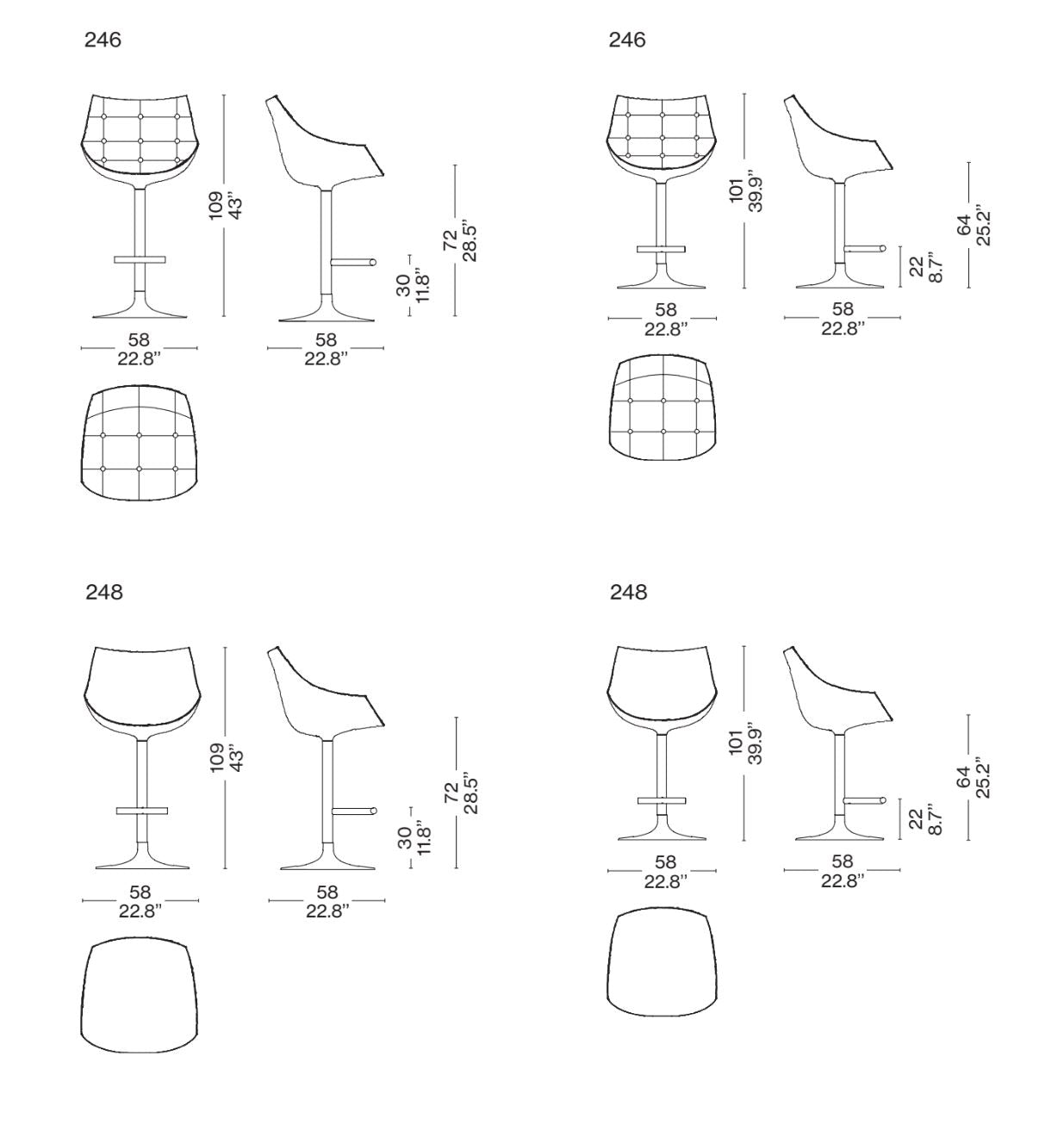 Passion Stool Passion Stool 246/248 (Leather Cat X,Y,Z)