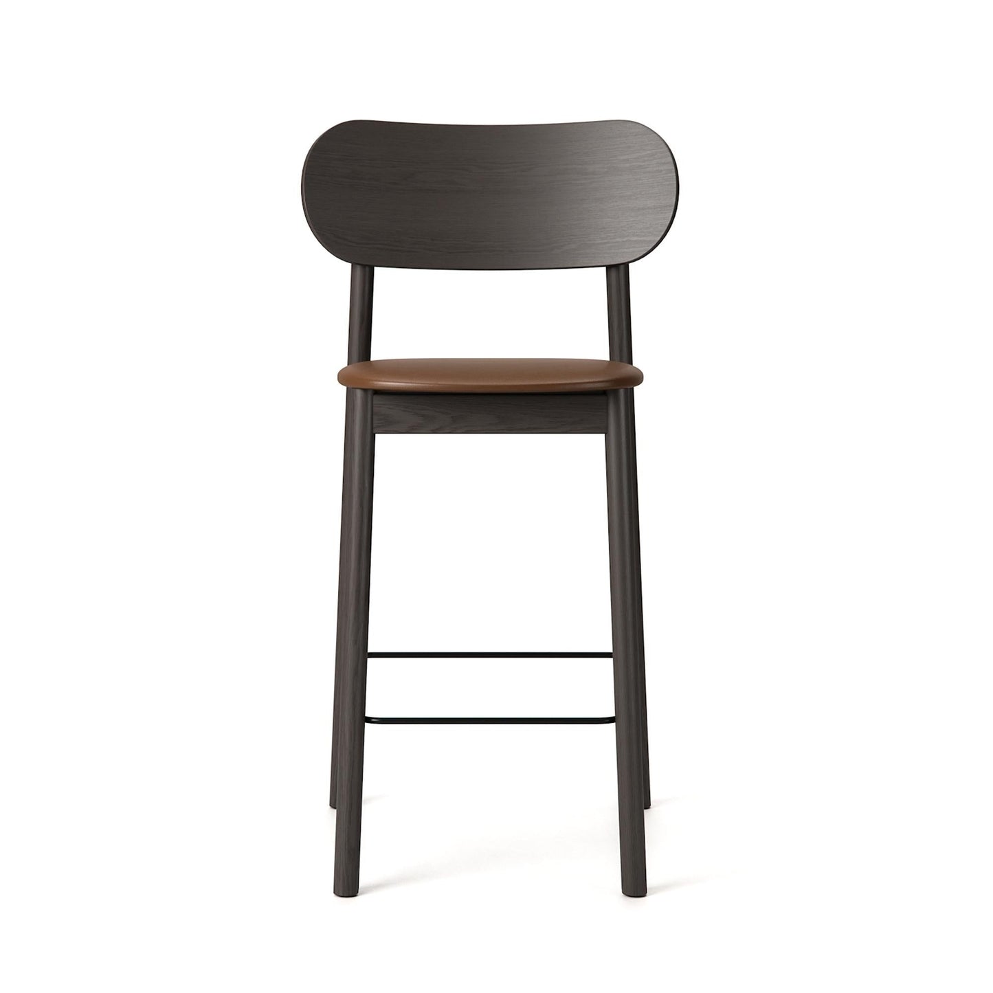 Decotique Elephant Bar Stool Dark Oak/Brown Leather