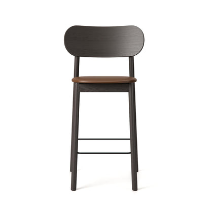 Decotique Elephant Bar Stool Dark Oak/Brown Leather