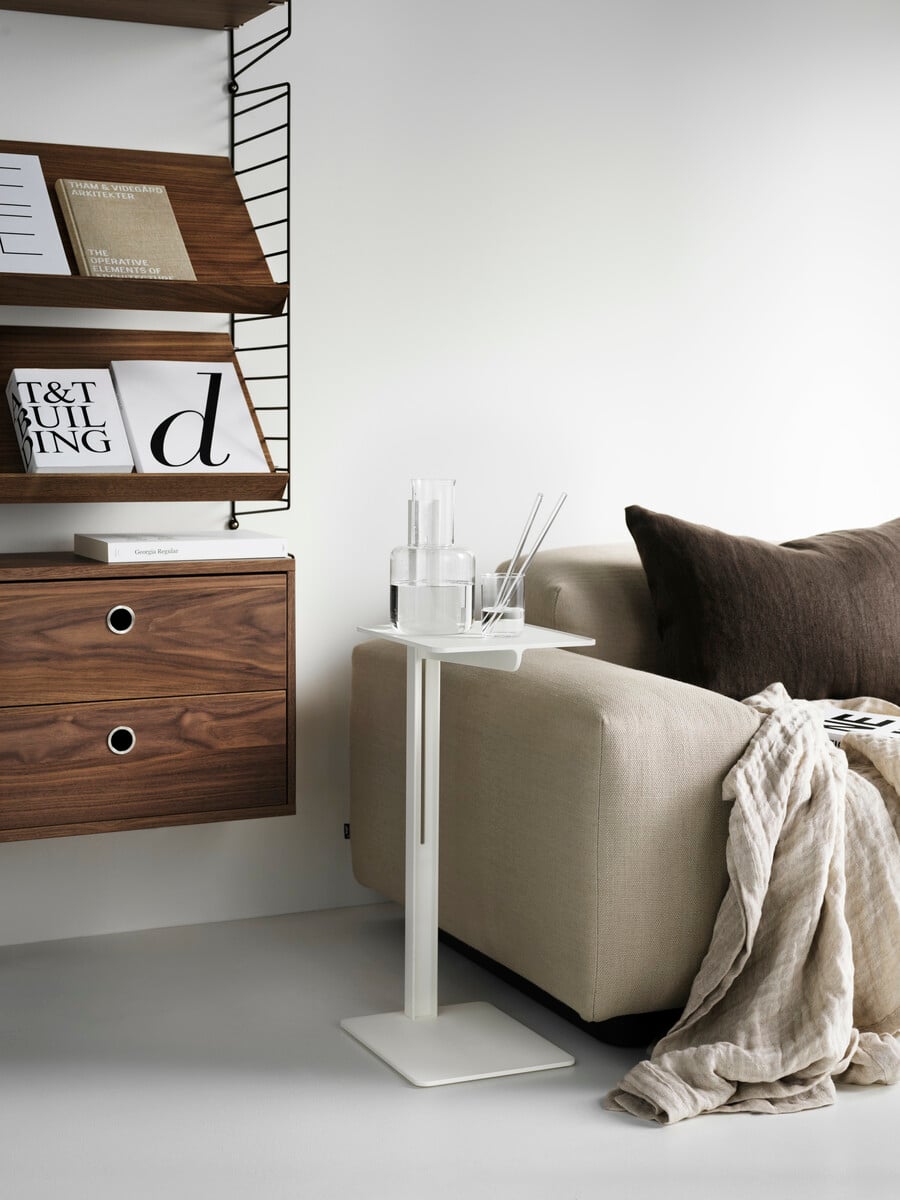 Museum side table, white