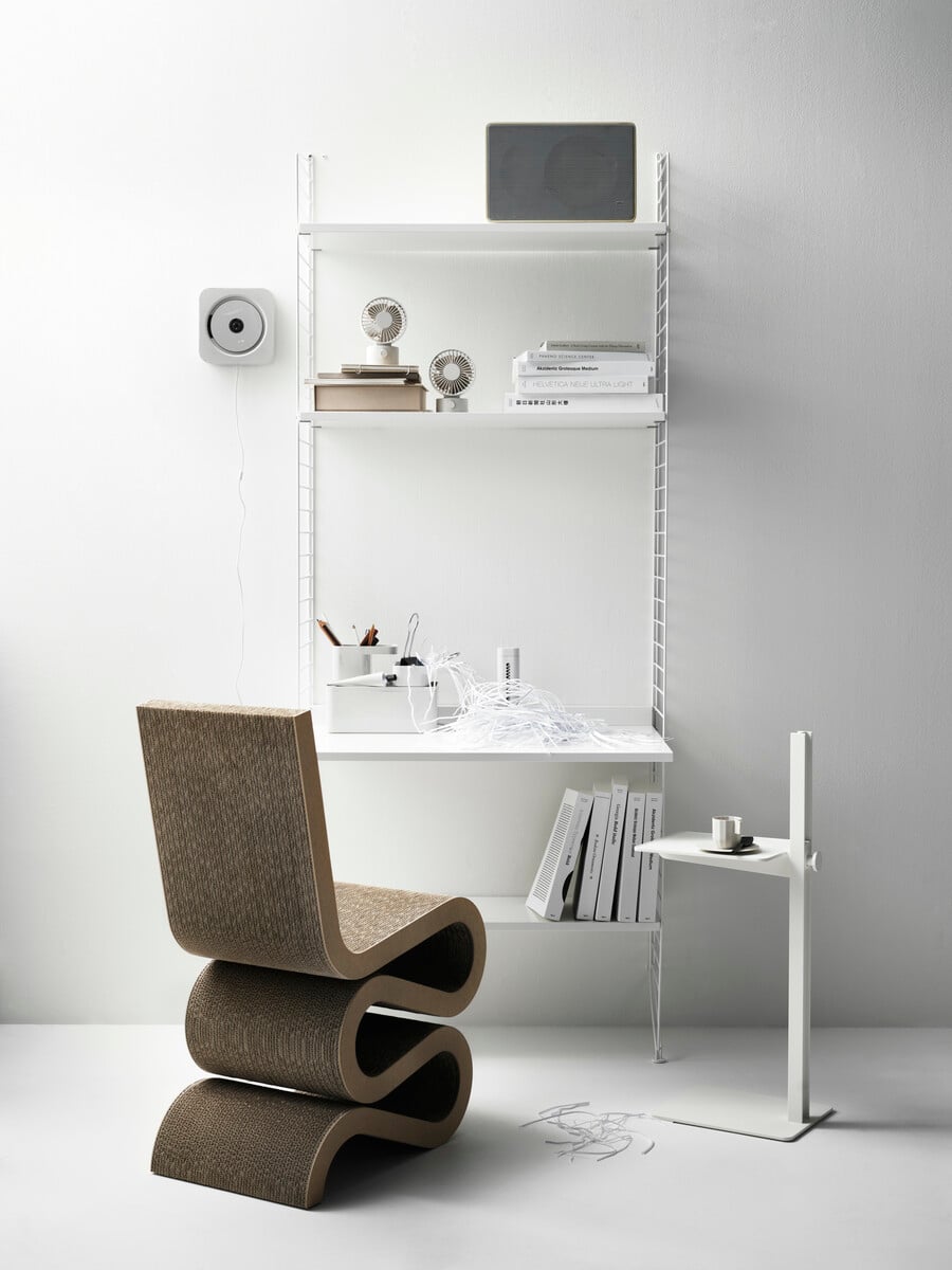 Museum side table, white
