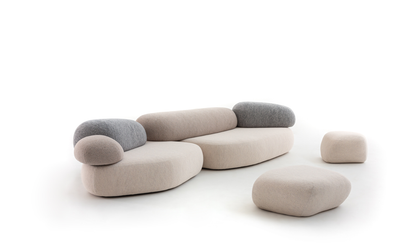 PEBBLE RUBBLE - Sectional modular sofa