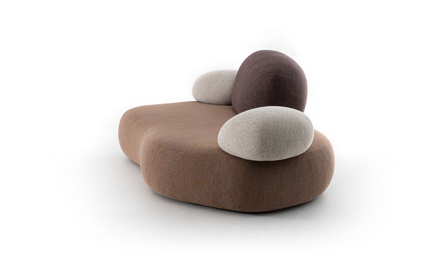 PEBBLE RUBBLE - Sectional modular sofa